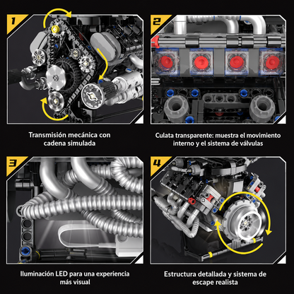 Mini Motor Funcional V8Blox