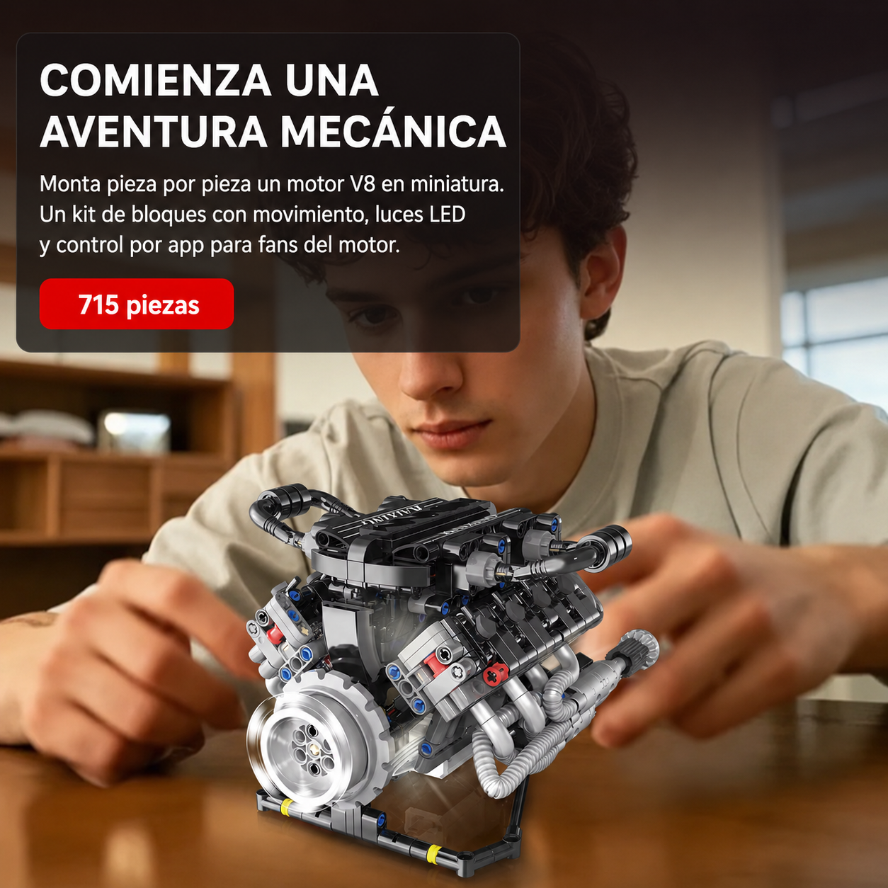 Mini Motor Funcional V8Blox